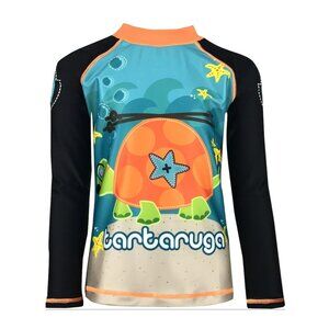 Krio Color Tartaruga Boy Long Sleeve UPF 50+ Rash Guard Swimsuit. Size 6-8 years
